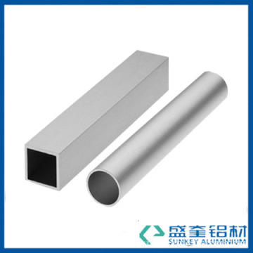 Anodize silver profile with circular tube and square tube for aluminum pipe in Zhejiang Province
